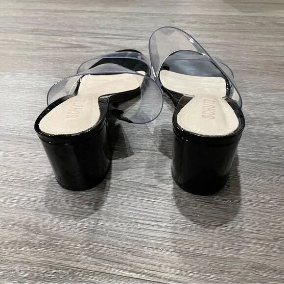 SCHUTZ SHOES Ariella Mid Heeled  Sandal in Black 9 - Picture 4 of 7